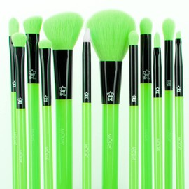 MODA 12 PC Neon Kit - Includes face & eye brushes (Green)
