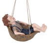 Hanging Boy Statue Hand Painted Rainproof Windproof Resin Outdoor Hanging