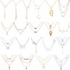 AROIC 20 PCS Pendant Necklace with 14 PCS Gold,6 PCS