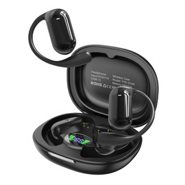 ANSTEN ai translator earbuds,Open Ear Bluetooth 5.4 Headphones, translation earbuds real time, LED Display 40 Hours Playback 134 languages ​​translation,Travel Business Learning Work