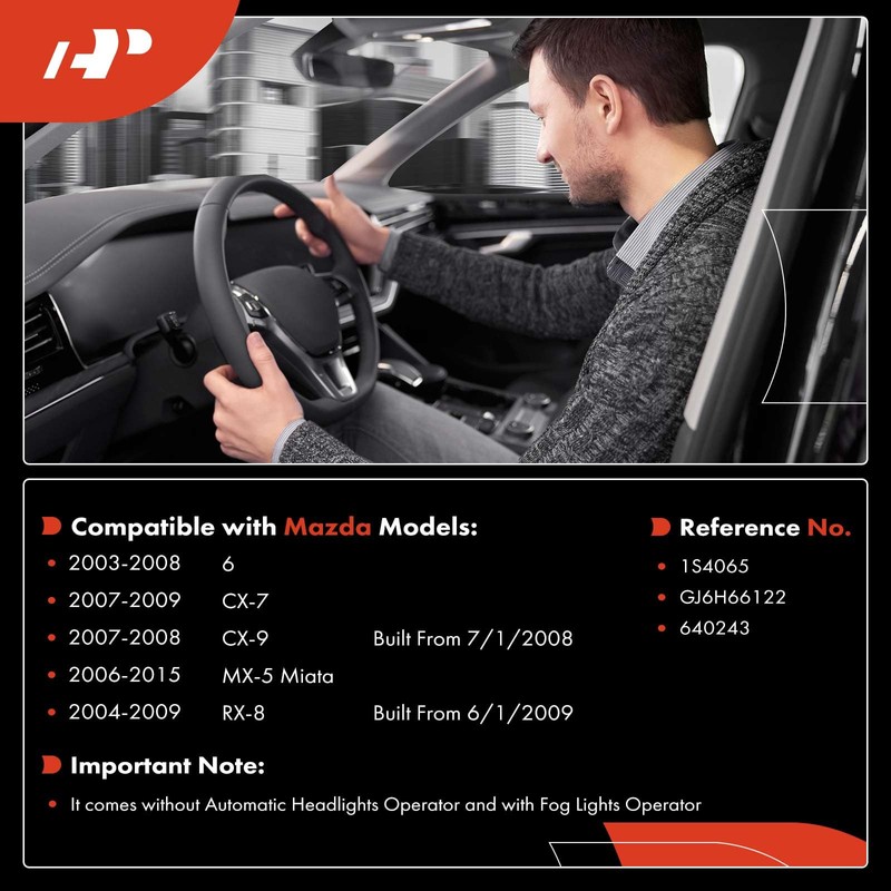 A-Premium Turn Signal Switch, Fog Light Multifunction Switch Lever Compatible