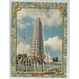 Havana Plastic Postcard of Jose Marti Civic Square in relief 6"x4" Limited Ed