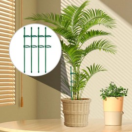 Saihisday 20-Piece Set of Adjustable Plant Stakes with Clips and Connecting Pipes for Orchids Roses Tomatoes and Other Single-Stem Flowers Measuring 11.8 Inches