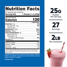 Nutricost Whey Protein Concentrate (Strawberry Milkshake) 2LBS - Gluten Free & Non-GMO