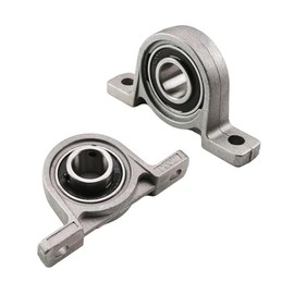 HOOWDAMY 2pcs KP002 15mm Inner Diameter Bore Bracket Pillow Block Bearing Zinc Alloy Lightweight T8 Screw Bracket Plumber Block Self-Aligning Mechanical Bearing Flange Mount (KP002)