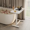 ROMOON Over Bed Table with Wheels, Height Adjustable Hospital Bedside