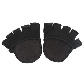 Foot Protection Pad, Foot Cushion, Supporter, Metatarsal, Bunion, Seed Bone Protection, Foot Pain, Shoe Soles, Left and Right Set (Black)