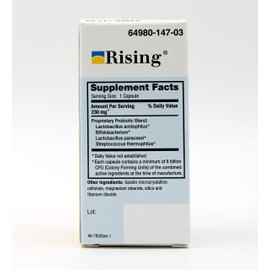 Rising Health - Risaquad 230mg - Probiotic Dietary Supplement Capsules - 30 Count