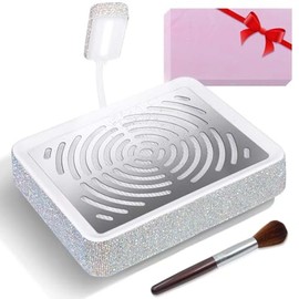Aspirador De Uñas Con Lámpara Y 50 Filtros Desechables, Potente Extractor De Polvo Para Uñas Con Pedrería, Ideal Para Manicura, Uñas Acrílicas Y De Gel. Para Uso En Salón Y Hogar