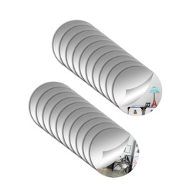 TAIANJI 20 adesivi da parete rotondi a specchio, in acrilico, piccole piastrelle a specchio, autoadesive (8 cm)