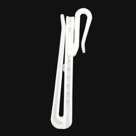 [C.M] Curtain Hooks, Adjuster Hooks, 3.0 inches (75 mm), Pack of 100, Inspected, White
