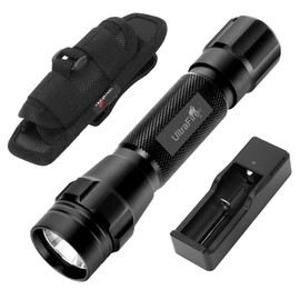 ULTRAFIRE Small Tactical Flashlight with Holster, Single Mode 1000 Lumen LED Flashlight with Duty Belt Holster, Bright Small EDC Flashlight T1