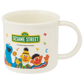 Skater KE4AAG-A Antibacterial Cup, 7.8 fl oz (200 ml), Dishwasher Safe, Sesame Street, Made in Japan