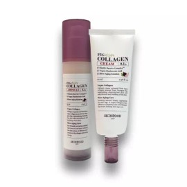 Skin Food 스킨푸드 무화과 비건 콜라겐 2종 (앰플50ml+크림70ml(27.03.31까지)) 슬로우에이징 Skinfood Fig Vegan Collagen Set (Ampoule 50ml + Cream 70ml (until 27.03.31)) Slow Aging