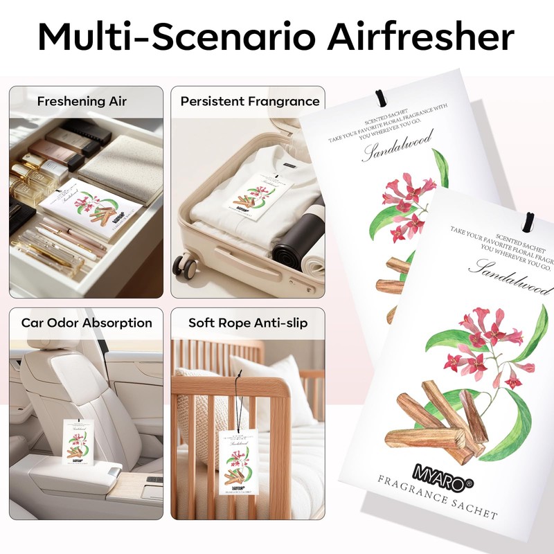 MYARO Scented Sachet House Air Freshener - 12 Pack Long