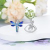 Dragonfly Earrings for Women 925 Sterling Silver Blue Hoop Earrings