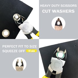 HAPDEN Grommet Removal Tool Kit, Snap Removal Tool for Boat Covers, 10mm and 12mm Trap Grommet kit Remover, 3/8 and 1/2 Replacement Eyelet Plier, Grommet Tool Kit for Tarps Repair, Fabric Rings