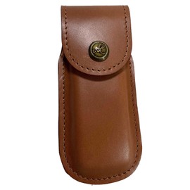 TUFF LUV [Compatible with Leatherman Sidkick, Rebar, Rev, Wingman, Skeletool] Leather Vintage Case Sheath Pouch - Brown