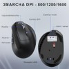 DQST Ratón Vertical Ergonómico Inalambrico Recargable -3 Niveles dpi (800-1600)-Compatible