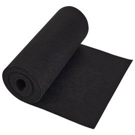 BENECREAT 3mx24cm Felt Fabric Roll, Black Craft Felt Fabric Polyester Felt Roll for Felt Table Mats, DIY Craftwork, Sewing and Patchwork, 2mm Thick