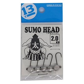 ブリーデン(BREADEN) ジグヘッド スモウヘッド太0.8mmフック(5本入)2.0g.