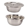 3pcs Stainless Steel Drain Basket Vegetable Cutter 3 in 1