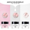 Morovan Acrylic Nail Kit: Clear Pink White Powder and Professional