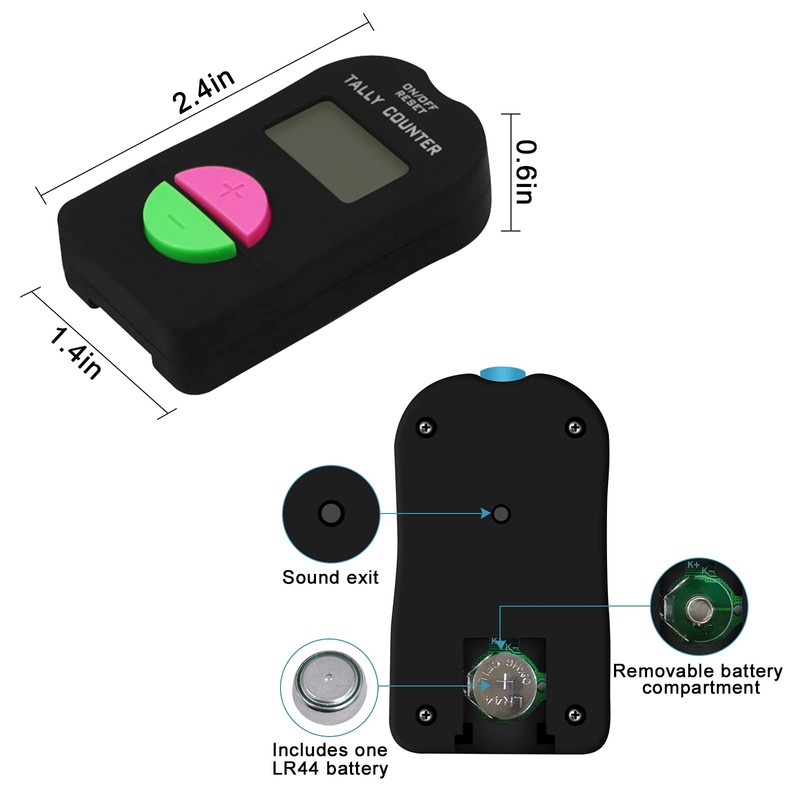 SDARMING Clicker Electronic Counter, 4 Digit Hand Tally Counters Add/Subtract