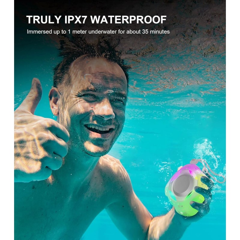 COMISO Shower Bluetooth Speaker – IPX7 Waterproof Floating Wireless Speaker