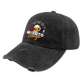 Necesito Cerveza Hat I Need Beer Hats for Men Funny Beer Lover Cap Funny Baseball Cap AllBlack Custom Hats for Men Funny Washed Vintage Breathable Hat