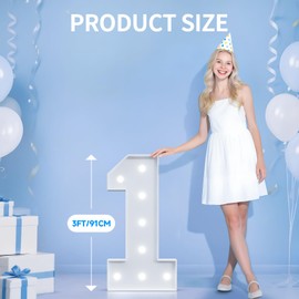 3FT Marquee Numbers 16, Happy 16th Birthday Decorations for Girls Boys, Large 16 Light up Number for Sweet 16 Party Decorations Supplies, 16th Anniversary Party Decor