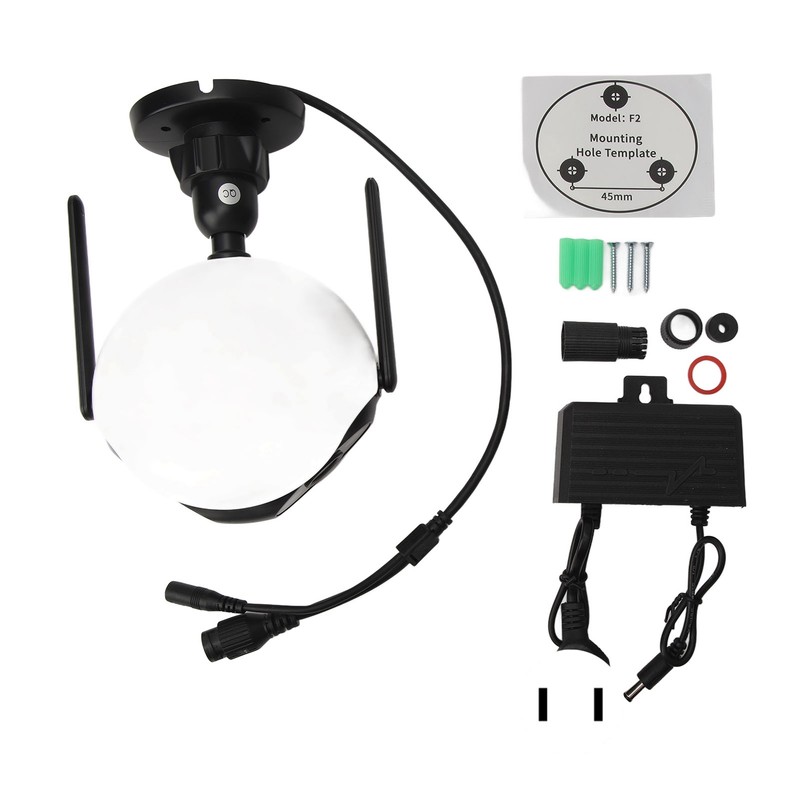 Security Camera Wireless 2K Dual Lens 180 Degree Wide Angle