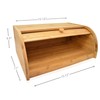 RoyalHouse Natural Bamboo Roll Top Bread Box Kitchen for Countertop