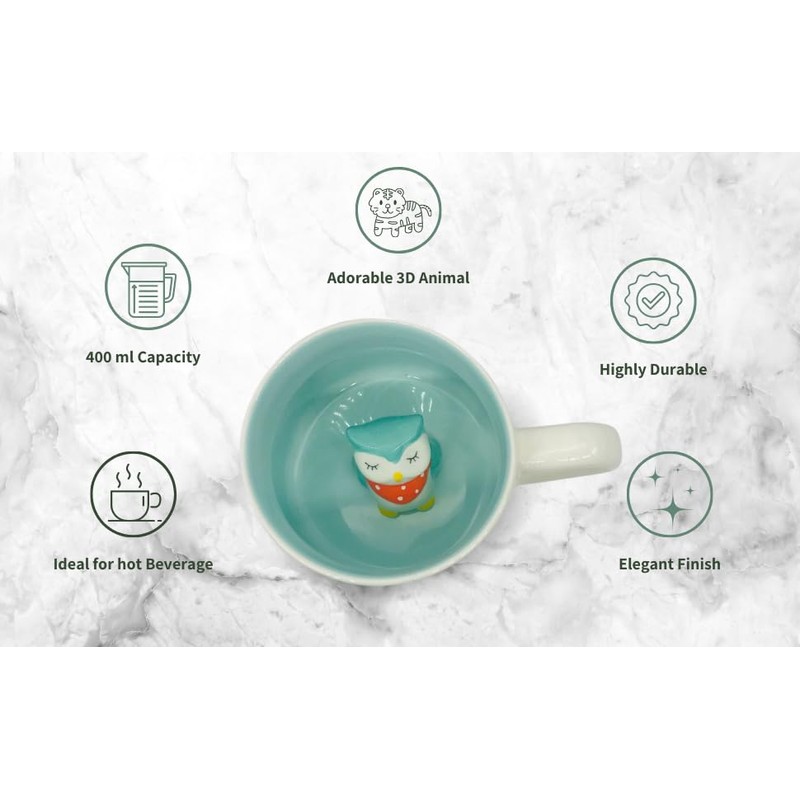 Grimsby Collection 3D Ceramic Mugs (Owl)