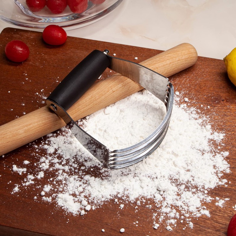 ALLTOP Pastry Shortening Blender Cutter,Stainless Steel Dough Masher for Butter,