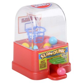 RED - 4" Slam Dunk Kids Game Gumball Machine Dispenser (Original Gumballs Included) (RED)