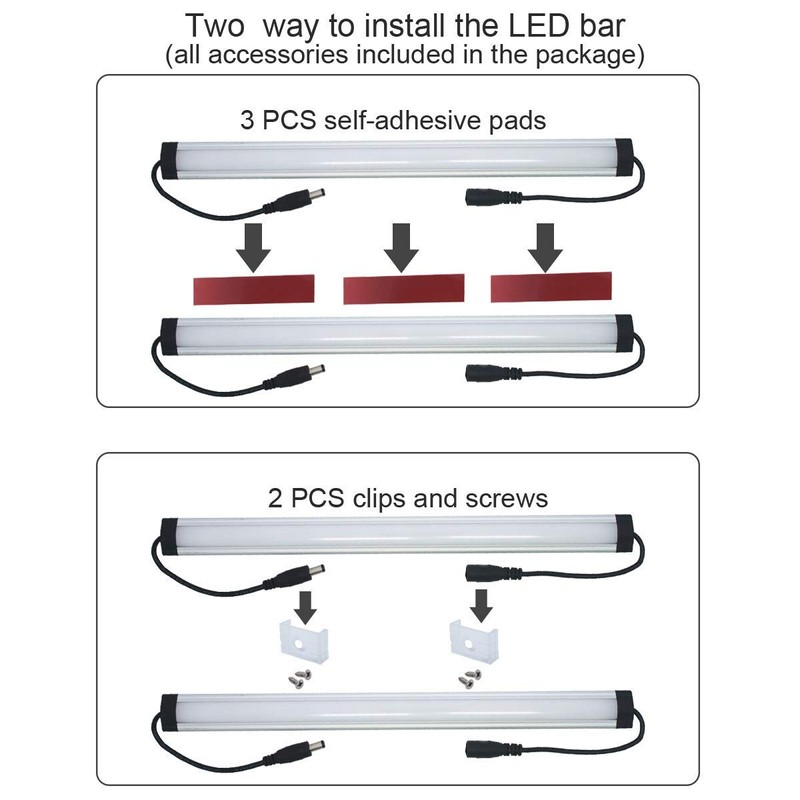 Litever Kitchen Under Cabinet LED Lighting Kit Plug-in, Super Bright,