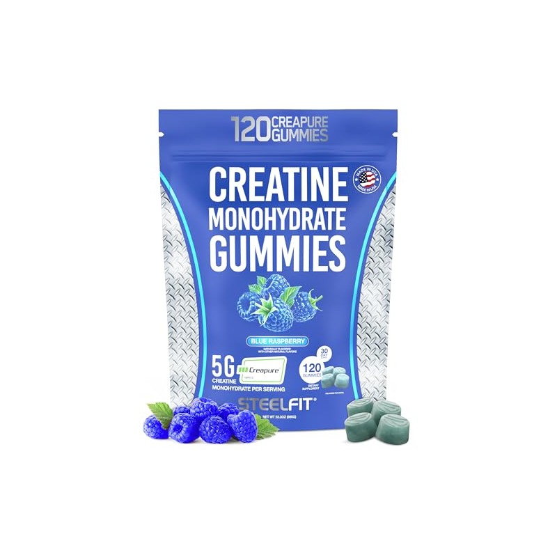 (SF) SteelFit Creatina (Creapure) 120 gomitas Blue Raspberry