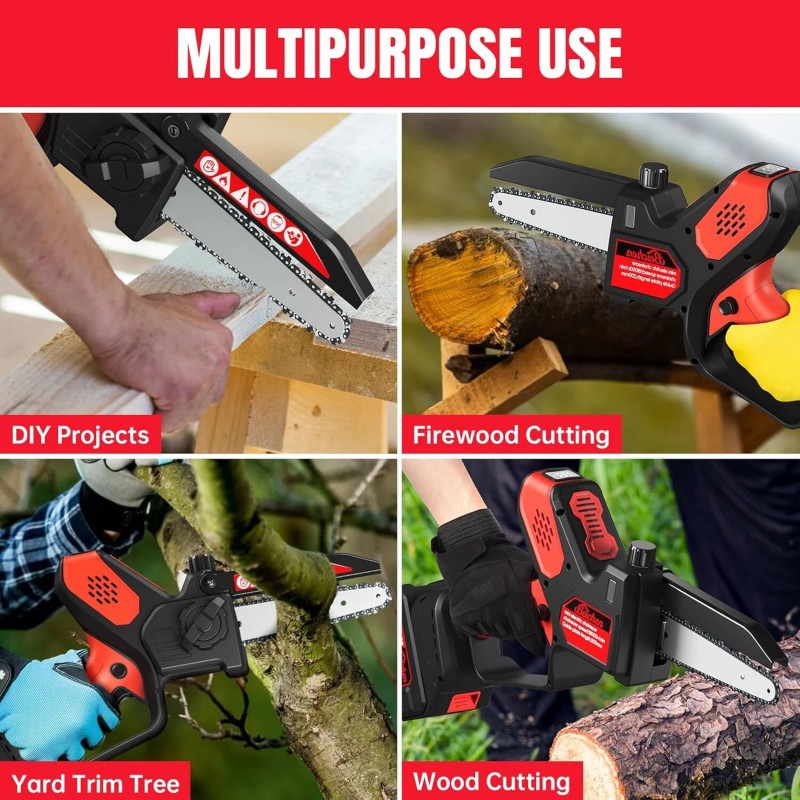 MITOOL KIT Mini Chainsaw Cordless Portable 6in Small Handheld Electric