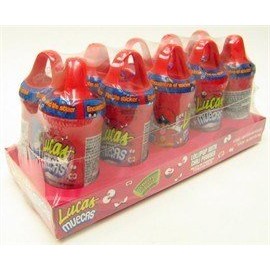Lucas Muecas Cherry Flavor Lollipop with Chili Powder, Pack of 3