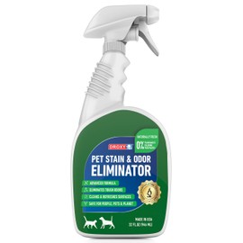 DROXY Pet Odor and Stain Eliminator – Safe Cleaning Products – Enzymatic Cleaner – Pet Odor Remover – Unscented, Chlorine Free, Phosphate Free – Pet Supplies – 32 Fl Oz (946 ml)