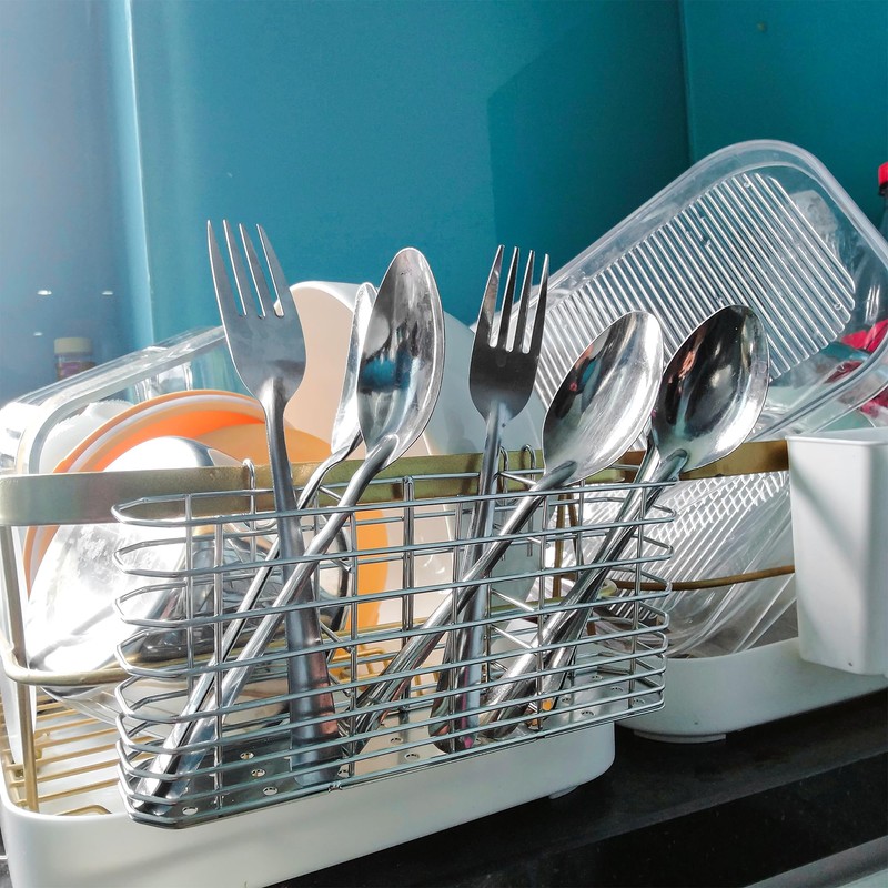 Stainless Steel Utensil Drying Basket Rack Hanging Holder for Knife