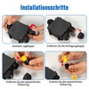 4 Piece Junction Box Waterproof IP68: 3-Way Underground Cable Connector