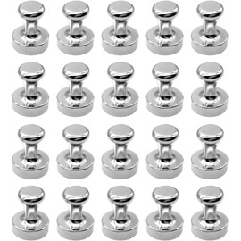 Pack of 20 Magnets, 12 x 16 mm Neodymium Magnets, Extra Strong, Fridge Magnets, Wall Magnets, Pin Board, Magnetic Whiteboard, Fridge Magnetic Board, Home, Office and School, Mini Magnetic