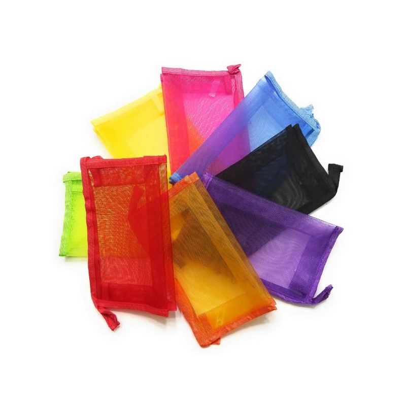 4.5" X 7.75" See Thru Mesh Zipper All Purpose Cosmetic
