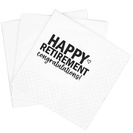 SharkBliss Funny Beach Quotes Cocktail Napkins, 100 Pack Disposable Paper Beverage Bar Napkins 2-Ply, 5x5" (Happy Retirement Congrats)