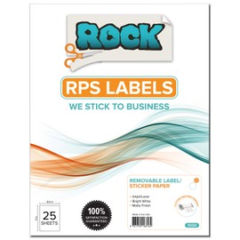 Rock Paper Scissors Removable Sticker Paper 8.5"x11" 25 count