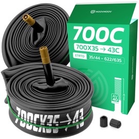 Bicycle Inner Tube 700Cx35-43 (ETRTO 35/44-622) x2 - Schrader Valve 40 mm - Compatible with Road Bike/Gravel Bike 28 Inch - High Resistance and Elasticity MOOVMOOV