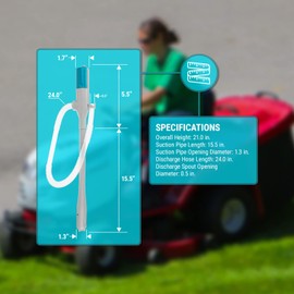 TERA PUMP - Battery Powered Submersible Pump (2.8 GPM, AA Power) Portable Battery Pump for E15, E85, Gas, Diesel & more