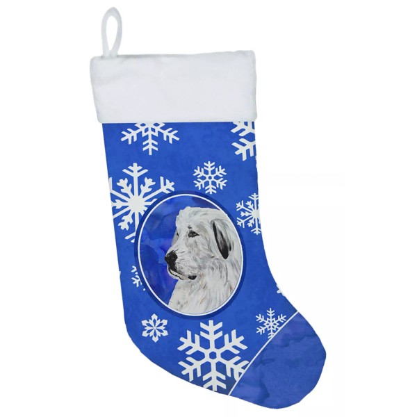 Great Pyrenees Christmas Stocking Winter Snowflakes SC9786-CS